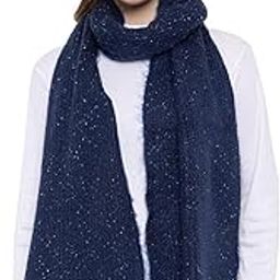 Women Acrylic Woolen Solid Plain Casual Warm Winter Wear Luxurious Muffler Scarf Stole,Navy-image-102