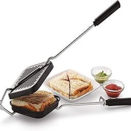 Premium Non-Stick Grill Sandwich Toaster - Make Delicious Sandwiches in minutes | Long-lasting double-coating non-stick layer | sandwich griller and toaster | Easy-to-Use & Durable | Black-image-28