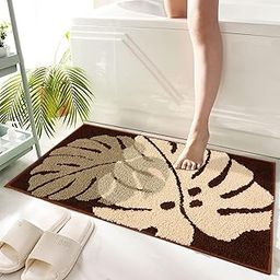 Roseate Two Leaf Super Soft (40x60 cm) Microfiber 2000 GSM Bath Mat Super Absorbent Anti-Skid Door Mats for Home/Bathroom Mat/Bedroom/Kitchen/Floor Mat (Brown) Pack of 1-image-63