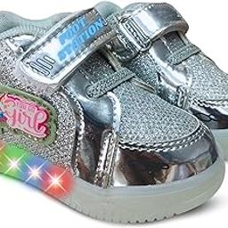 Girls' Stylish Glitter LED Light Up Comfortable Shoes with Welcro (6 to 30 Month Age)-image-27