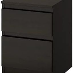 IKEA Modish Bedside Table, Chest of 2 Drawers in Black/Brown, 35x49 cm Sold by STOCKLAND-31