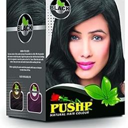 Pushp Henna Natural Hair Colour Black (Pack of 10) | 100% Grey Coverage & Long-Lasting, Natural-Looking Color | Easy to Use, Nourishing Formula | Suitable for All Hair Types & Colors-image-63