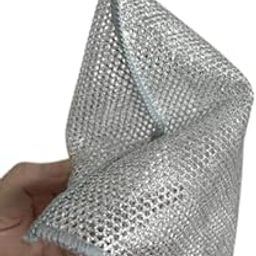 MEERAKO Dish Wash for Stain Removel Scrubber Stainless Steel Wire Heavy Duty Non-Scratch Scouring Double Sided Scrubbing Pad-image-0