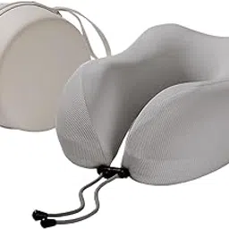 ZOOMELLA Travel Neck Pillow Adjustable Foldable Soft Neck Support for Home Car Office Gray|Travel Pillows|Travel-picture-49