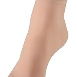 Women's Beige Ankle Semi Transparent Socks (Pack of 1 Pair)-22