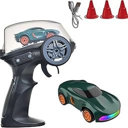 L.O.T TOYS Dash Remote Control Car | 2.4Ghz, 1:64 Scale | Rc Cars, Remote Control Car Toy, Rc Drifting Cars, Interchangable Wheel Sleeves, 4 Light & 2 Speed Modes (MINI RC- Green)-5