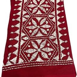 Sirica Enterprises Cotton Blouse Piece with Embroidery Work, 1 Metre-image-97