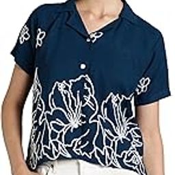 fabripple Women's Casual Floral Print Short Sleeve Shirt – Soft Rayon Blend, Button Down, Summer & Office Wear-picture-20