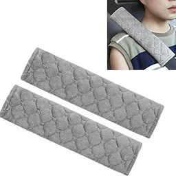 COFSODI Car Seat Belt Cover Pad, Comfortable Seat Strap Pads, Compatible With All Models Of Seatbelt Covers, Can Be Used As A Backpack Shoulder Pad, Essential Car Seat Shoulder Strap Pad. Light Gray*2-14