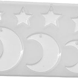 Moon & Star Silicone Mould for Resin – 6 Cavity Keychain Mould for DIY Craft, Resin Art, Clay Tags & Epoxy Pendant Making | Premium Flexible Silicone for Artists & Crafters-image-72