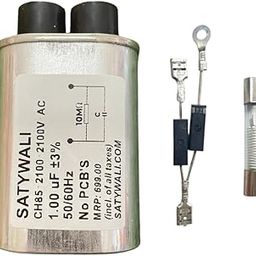 SATYWALI Microwave Oven High Voltage Capacitor | 1 mfd Free | Diode | Fuse Combo Pack-image-43