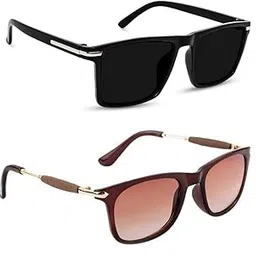 elligator Rectangular Wayfarer Sunglasses for Men & Women | Full-Rim Cover Eyewear for Driving, Cycling, Sports | Lightweight Flexible Optical Frame for All-Day Comfort & Selfies SR.No Solr-40-picture-9