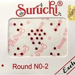 Ublic Store Suruchi Bindi Size -2 Maroon for Women and Girls leaflets (Pack of 12)-7