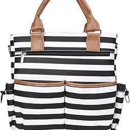 Baby Diaper Bag Messenger Organizer Tote with Changing Pad Stripe Baby | Diapering | Diaper Bags-image-109