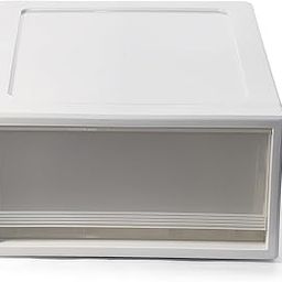 INABOX Stackable Single Drawer, Clear PP Storage Container (34L x 27W x 14H), Transparent, No Lid, Durable & Versatile Home Organization Solution-picture-10