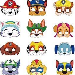 PATPAT® 12pcs Cartoon Woof Team Party Mask for Kids, Cute Animal Masks for Kids Roleplay-image-58