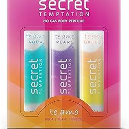 Secret Temptation Te Amo Aqua, Breeze and Pearl Perfume Body Spray Combo for Women, Pack of 3 (120 ml each)-43
