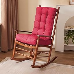 IPYNBAP Rocking Chair Cushion Set, Waterproof and Fade Resistant Patio Chair Cushions, Tufted Pads for Rocker Furniture, Indoor/Outdoor Adirondack Chair Cushions with Ties, 17x17 Inch, Burgundy-image-54