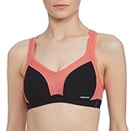 International Women's Polyamide Padded Wire Free Sports Bra Black-23