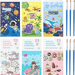 6 PCS Water Color Book for Kids, Magic Water Books with Brushes, Coloring Drawing Books with Various Themes, Themed Water Paint Book, Return Gift for Kids Birthday, Thoughtful Return Gifts in Bulk-picture-7