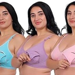 Women's Seamed Plus Size Nursing Bra - Combo-image-48