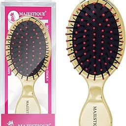 Majestique Mini Pocket Detangling Hair Brush – Compact Travel Hair Brush for Women & Girls – Soft Bristles for Tangle-Free, Gentle Brushing – Ideal for All Hair Types – Multicolor-image-70