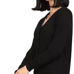 Solid V Neck Casual Women Black Sweater-image-7