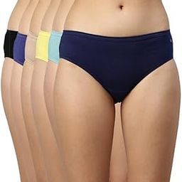 Cotton Hipster Panties for Women Pack of 6, Full Coverage, Grip Fit with Antimicrobial & Stain Release Technology-CH03-Assorted-Colors and Prints May Vary-image-36