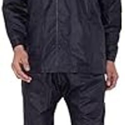 TEKCOOL Raincoats for Men || Men Raincoats Waterproof || Men Raincoat Pair || Raincoats for Men (Black)-55