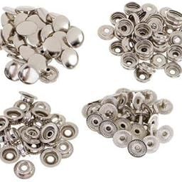 FABLOFT® 6x30 Sets Metal Snap Buttons Press Stud Popper Fasteners 12.5mm Sliver-image-62