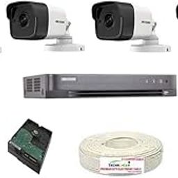 HIKVISION 5MP Combo KIT with 5 Bullet Camera, DVR, Copper Cable,BNC/DC Compatible for WD PURPLE 2TB Hard Disk-23