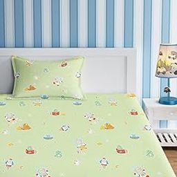 URBAN DREAM Kids Teddy in Space Print Green and RED BEDSHEET Set (Single Bed)-image-20