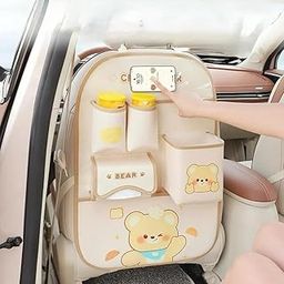 swabs® Rear Seat Car Organiser, Seat Organiser for Backseat, 2 in 1 Cartoon Car Seat Organiser, Car Organiser and Storage for Snacks, Toys, Car Tissue Box-image-66