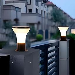 GATE Light for Home/gate lamp/gate Lamps for Outdoor Waterproof/gate Light/Pillar Lights for Outdoor for Stairs, Boundries, Pillar, Garden (Simba Milky) (Bulb Not Included) (Pack of 2)-image-8