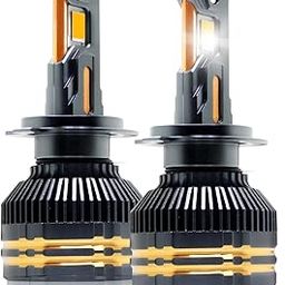 CARZEX® Crystal Eye H7 LED Headlight Bulbs – 300W (150 Watts x 2), 20,000 Lumens, 6500K Cool White – Super Bright Hi/Low Beam LED Conversion Kit for Cars, V96Pro Series (Set of 2) (1Yr Warranty)-27