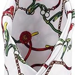 Men's White Satin Printed Pocket Square (1pc)-image-71