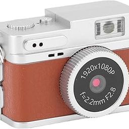 Yunseity Mini Keychain Camera, 64GB Retro Micro Digital Camera with 0.96 Inch Color Screen, 1080P Tiny Compact Pocket Video Recorder with LED Fill Light, 6 Filters for Travel School (Brown)-14