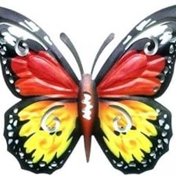 CALANDIS™ 2xCreative Butterfly Wall Sculpture Art Decoration for Indoor Bedroom Yard Red Yellow | Figurines | Home Dacor-image-43