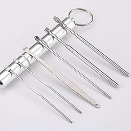 MSA 6Pcs Ear Wax Cleaner Reusable Removal Kit Steel Ear Cleansing Tool Set Spiral Ear Curette Tool with Cleaning Brush and Storage Box Fit in Pocket-image-14