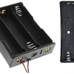 2S 3S x 18650 Two Three Series Lithium Battery Holder -li-ion Lithium Plastic case with Lead Wire Hard pin - (Pack of 2 Pcs) 2X 1Pcs N 3X 1Pcs Black-11