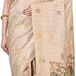 KAVVYA Offwhite handloom silk saree with fish motifs allover the saree with heavy multicolour pallu same colour reunning blouse with fish motif border in the blouse.-image-49