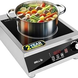 iBELL RAPID PLUS Induction Cooktop Heavy Duty for Commercial & Home Use, 3500W, Timer Function with Strong Metal Body, Toughened Glass Top and Auto - Off Protection (Silver)-18
