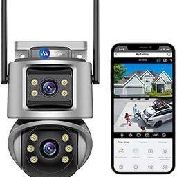 Maizic Smarthome 5 MP Full HD Two Lens/Two Screen View Smart Wi-Fi CCTV Camera for Home, 360° Pan & Tilt, Motion Alert, Night Vision, SD Card (Upto 128 GB), 2 Way Talk, IR Distance 10 Mtr-18