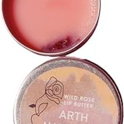Arth Naturals Wild Rose Lip butter -heal dry lips with Vitamin E, Enriched wth Organic and Pure Natural Ingridients for dry and Chapped Lips, Shea Butter and Rose Petals -8 gms Halal Product-image-99