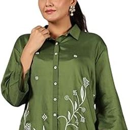 Women Chanderi Ethnic Top Pant Set-image-41