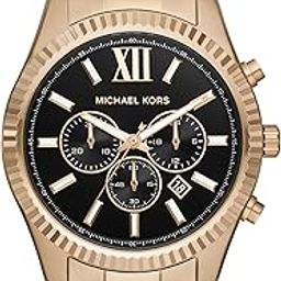 Michael Kors Stainless Steel Analog Black Dial Men Watch-Mk9155, Gold Band-37