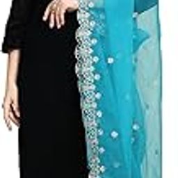 Women's Velvet Embroidery Salwar Suit Set Kurta Pant with Dupatta-image-8