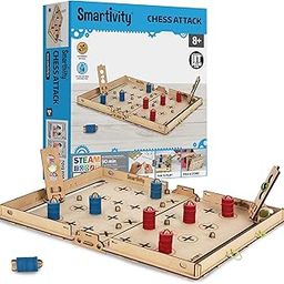 Smartivity Chess Attack STEM STEM Educational DIY Fun Toys, Educational & Construction based Activity Game for Kids 8 to 14, Gifts for Boys & Girls, Made in India.-16