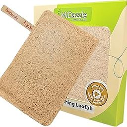 Midazzle 100% Natural Body Scrubber Loofah for Bathing (Square) (Pack of 1)-image-86