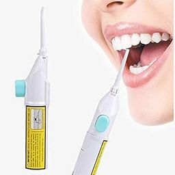 Speed Dental Flosser Air technology Dental Cords Tooth Pick Power Floss Dental Cleaning Whitening Teeth Kit Power Floss Air Powered Dental Water Jet for Tooth Cleaner (White)-image-73